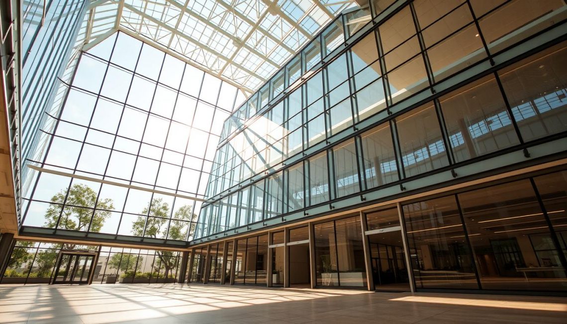 natural light in glass structures